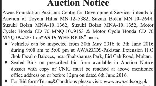 Auction Notice Dossier